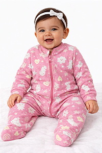 10024 MACACÃO BOUCLE ESTAMPADO