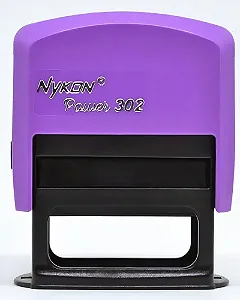 Carimbo Automático Nykon Power Black 302 Lilás – 38x14mm