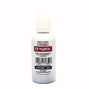 Tinta para carimbo, cor azul 30 m l Nykon