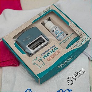 Carimbo para Marcação em Tecido Azul Pastel