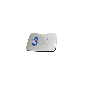 FRONTAL DO BOTAO AK25 BLUE LED - BRAILLE - 24VDC NUMBER 3
