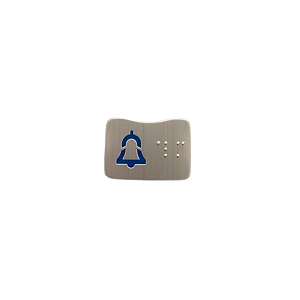 FRONTAL DO BOTAO AK25 BLUE LED - BRAILLE - 24VDC ALARM