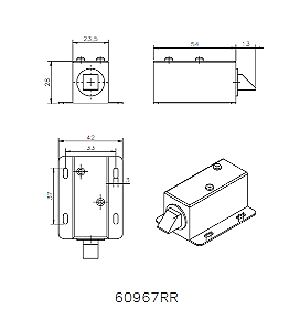 60967RR - KIT FECHADURA SOLENOIDE (PUSH PULL) largura lingueta 10 mm
