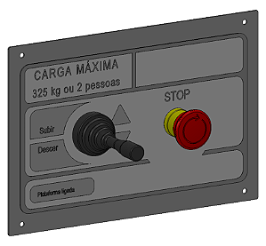 KIT CHAPA BOTOEIRA CABINA PLATAFORMAS + ADESIVO JOYSTICK