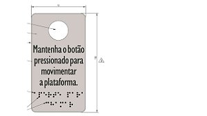 58697 - ADESIVO MENOR BOTÃO DE CHAMADA PORTA AC08/AC11 (BRAILLE) ( 72 x 132)