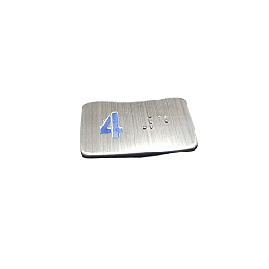 FRONTAL DO BOTAO AK25 BLUE LED - BRAILLE - 24VDC NUMBER 4