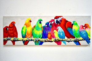 Quadro Rosana Vaz | Araras 50 x 150