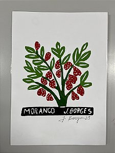 Xilogravura Morango | J. Borges | Pernambuco