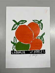 Xilogravura Laranja | J. Borges | Pernambuco