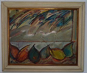 Quadro Chico Ferreira  1995 | 65x81  Na varanda de MInas
