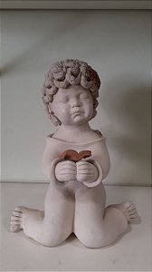 ANJO em cerâmica com livro/ Arte Ramos Tracunhaém- PE