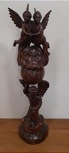 Escultura Anjos em madeira/ Mestre Dico- Piaui