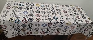 Toalha de mesa Xilogravura e bordada