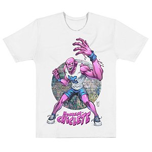 JUNDCOMICS - Homem Chiclete Por Marcio de Abreu - Camiseta de Super-Heróis Brasileiros