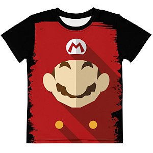 SUPER MARIO - Simples Preta - Camiseta de Games