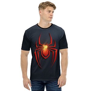 MARVEL - Spiderman Aranha de Fogo - Camiseta de Super Heróis
