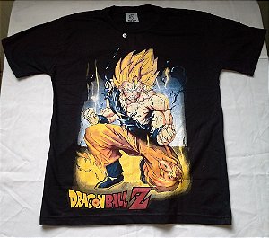 DRAGON BALL Z - Goku SSJ Preta - Camiseta de Animes Saldão