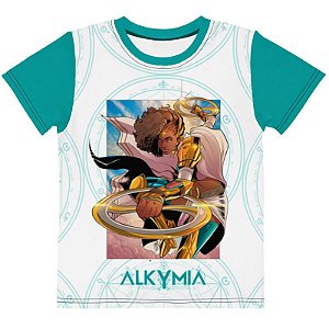 MEU HERÓI - Alfa Universo Alkymia Azul - Camiseta de Heróis Brasileiros