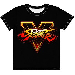 STREET FIGHTER 5 - Logo Preta - Camiseta de Games