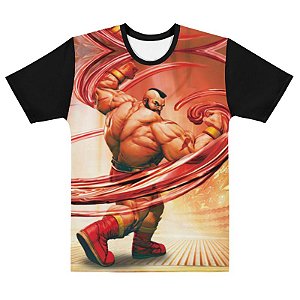 Camisa Camiseta Masculino Blusa Jogo Zangief Street Fighter  Tamanho:P;Cor:Preto