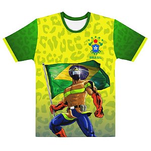RZE - BOMBEIRO MASCARADO Copa de Futebol - Camiseta de Heróis Brasileiros