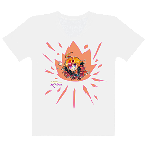 GRAND CHASE - Chibi Inspiration Kallia Eldepel Branca - Camiseta de Games