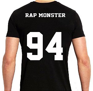 BTS Bantang Boys - Army Preta Rap Monster - Camiseta de Kpop