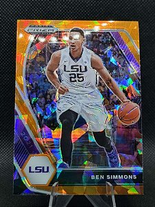 Panini Prizm Orange Cracked Ice 2021 BEN SIMMONS
