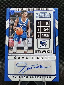 Panini Contenders Game Ticket Blue 2020 TY-SHON ALEXANDER 29/99