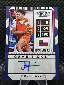 Panini Contenders Game Ticket Red Foil 2020 JOSH HALL