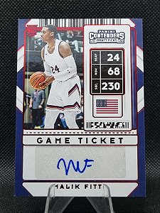 Panini Contenders Game Ticket Red 2020 MALIK FITTS