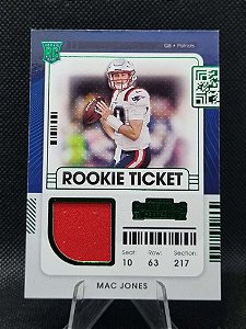 Panini Contenders NFL Rookie Ticket Patch 2021 MAC JONES