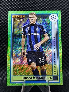 Topps Merlin Neon Green Shimmer Refractor 2022-23 NICOLÒ BARELLA 121/350