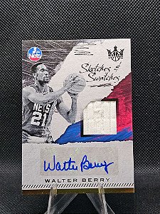 Panini Court Kings Sketches & Swatches 2017-18 WALTER BERRY #/282
