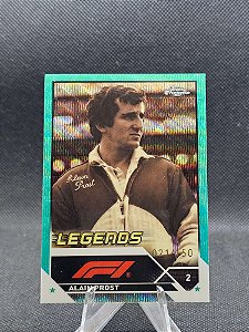 Topps Chrome F1 Legends Aqua Wave Refractor 2023 ALAIN PROST #/150