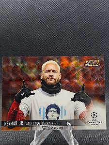 Topps Stadium Chrome UEFA Orange/Yellow Electric Refractor 2020-21 NEYMAR JR