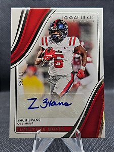 Panini Immaculate Collegiate Signature Moves 2023 ZACH EVANS #/99