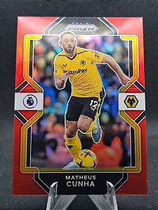 Panini Prizm Premier League Red Prizm 2022-23 MATHEUS CUNHA #/99