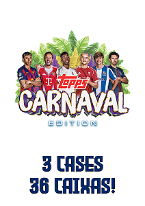 [Break 2425] Topps Carnaval 2025-26 - 3x Case Break - 36 caixas - 144 Numeradas garantidos + 12 autos esperados! Escolha seu time com lote base