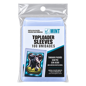 Toploader Sleeves MINT - 81 x 103 mm + aba - Pacote com 100