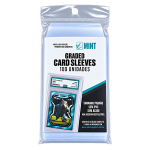 Graded Card Sleeves MINT - 86 x 139 mm + aba - Pacote com 100