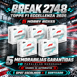 [Break 2750] Topps F1 Eccellenza 2026 - 5 Hobby Boxes - 1 Piloto Escolhido + 1 Spot Sorteado