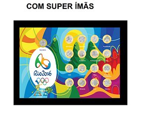 Quadro Porta Moedas Olimpiadas Coleção Jogos Olimpicos magnético