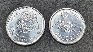 Casal FAO 10 e 25 centavos 1995 FC