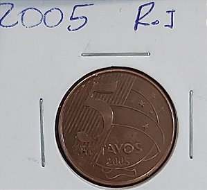 5 centavos 2005 Reverso Invetido (R.I)