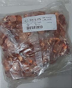 Pacotão com 10 sachês 5 centavos 2020 - 1000 moedas