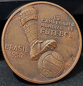 Medalha Iv Campeonato Mundial De Futebol 1950 Brasil Cobre