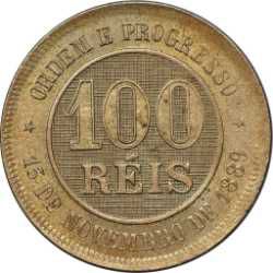 Moeda 100 RÉIS 1889 BC