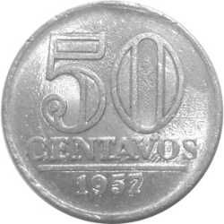 Moeda 50 CENTAVOS - ALUMÍNIO 1959 MBC