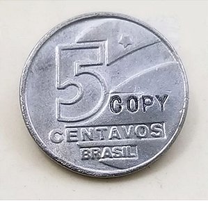 Moeda 1990 brasil 5 centavos pescador Cópia